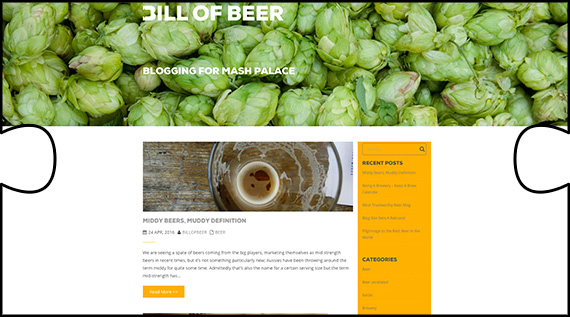 Bill of Beer website to blog about beer and brewing designed and constructed by Jigsaw Design on wordpress