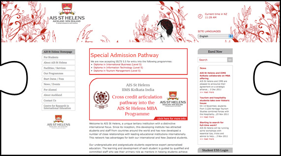 AIS St Helens website redesigned by Jigsaw Design to fit existing JOJO CMS